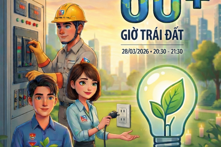 Công ty Cổ phần Điện Nước An Giang hưởng ứng “Chiến dịch Giờ Trái đất 2026: Sáng tạo xanh – Tương lai xanh”