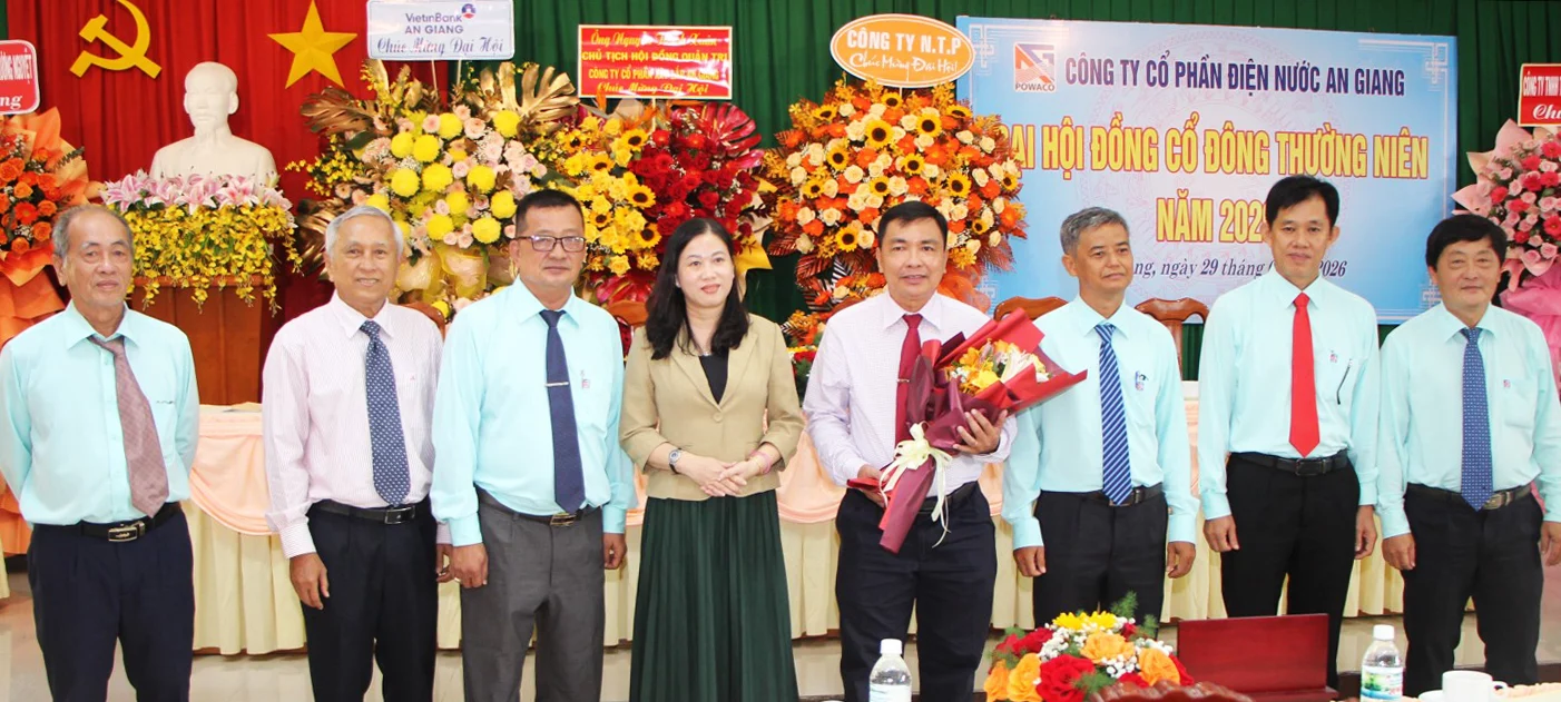Công ty Cổ phần Điện nước An Giang đặt mục tiêu tổng doanh thu gần 3.000 tỷ đồng năm 2026